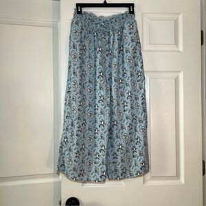 Salty Lemon Wide Leg Cropped floral Pants